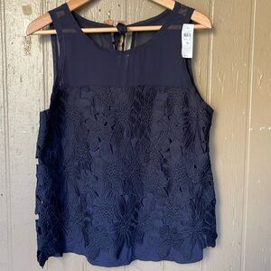 Loft navy sleeveless top